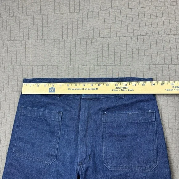 Vintage US Navy Jeans Men 34R (32x28) Blue Trouser Utility Denim Type I Military